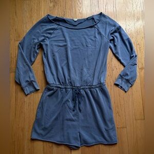 Aerie Women's Blue Lounge Romper Long Sleeve Size Large